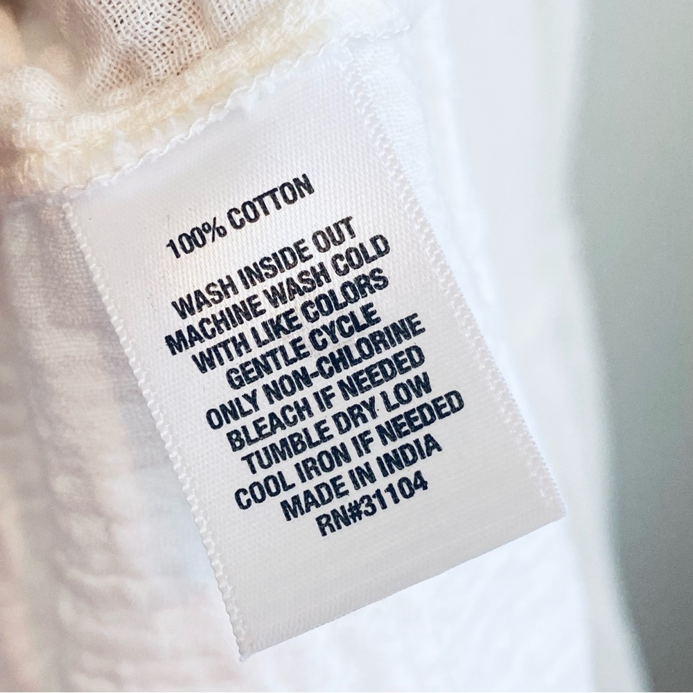 Madewell Cream Linen Maxi Dress with bow ties on shoulder - Picture 4 of 5